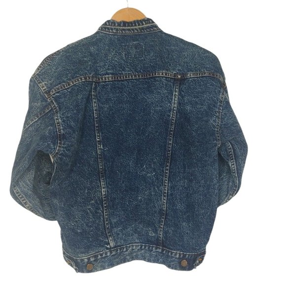 Vintage 1980s Sunset Blues Womens Small Denim Jean Jacket Dark Acid Wash Retro - Picture 3 of 9